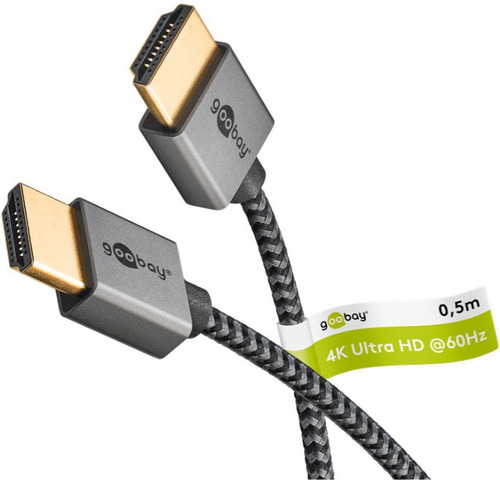 Goobay Slim High-Speed-HDMI-Kabel mit Ethernet,4K/60Hz 75753 Goobay Slim High-Speed-HDMI-Kabel mit Ethernet,4K/60Hz 75753