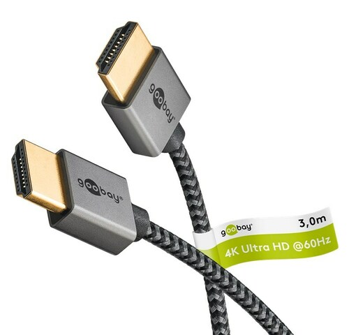 Goobay Slim High-Speed-HDMI-Kabel mit Ethernet,4K/60Hz 75754