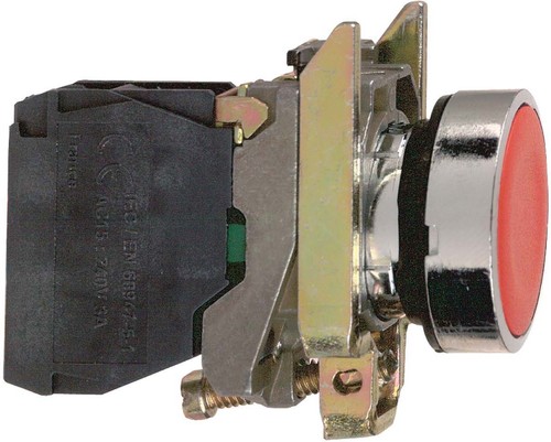 Schneider Electric Drucktaster flach, rt, 1Ö XB4BA42