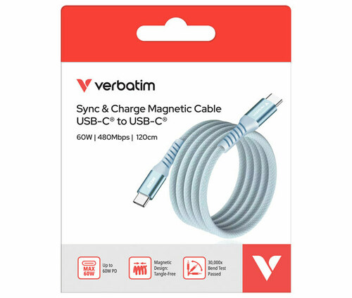 Verbatim Ladekabel USB-C/USB-C 60W,Magnetic 31852 Verbatim Ladekabel USB-C/USB-C 60W,Magnetic 31852