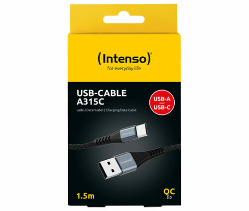 Intenso Ladekabel USB-A/USB-C inkl. Kabel USB-C,sw 7901100 Intenso Ladekabel USB-A/USB-C inkl. Kabel USB-C,sw 7901100