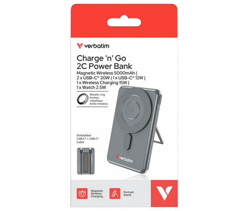 Verbatim Powerbank Klappstand 5.000mAh,ChargenGo2C 32251