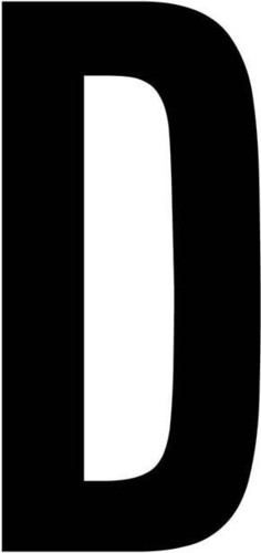 RZB Buchstabe "D" schwarz 100mm groß 99222.003.D