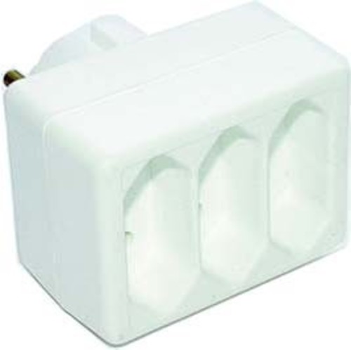 E+P Elektrik Dreifachstecker weiß EA 3 LOSE E+P Elektrik Dreifachstecker weiß EA 3 LOSE