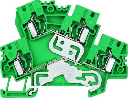 Weidmüller Z-Reihenklemme 4qmm grün Zugfedera. ZDK 4-2 PE