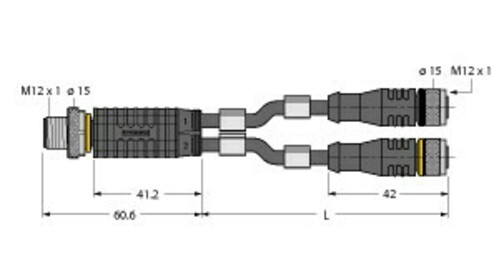 Turck Zweifachverteiler VBRS4.4-2 #6628113