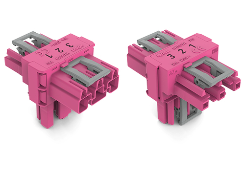 WAGO GmbH & Co. KG T-Verteiler 3-polig Kod. B,pink 770-1713