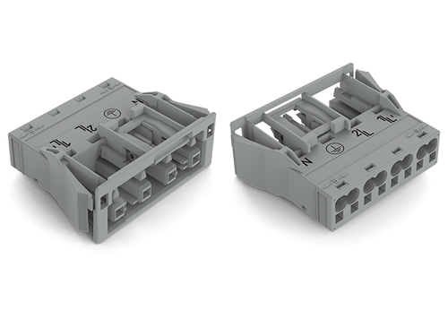 WAGO GmbH & Co. KG Snap-In-Buchse 4-polig,Kod. B,grau 770-744/060-000