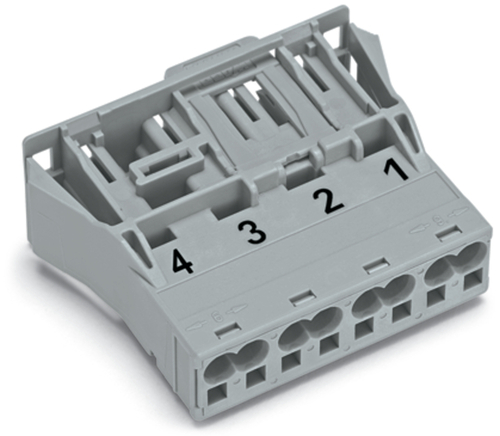 WAGO GmbH & Co. KG Snap-In-Stecker 4-polig,Kod. B,grau 770-754