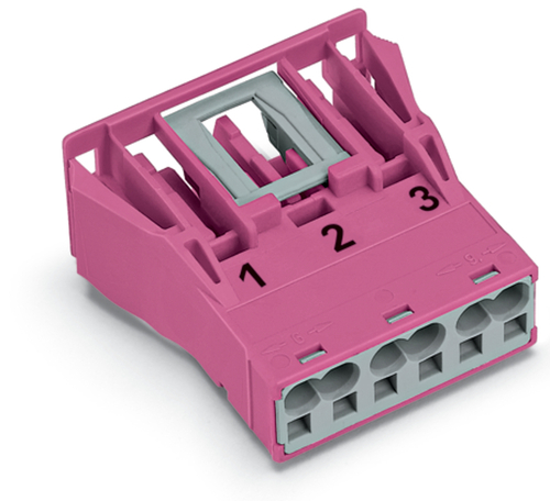 WAGO GmbH & Co. KG Snap-In-Buchse 3-polig,Kod. B,pink 770-783 WAGO GmbH & Co. KG Snap-In-Buchse 3-polig,Kod. B,pink 770-783