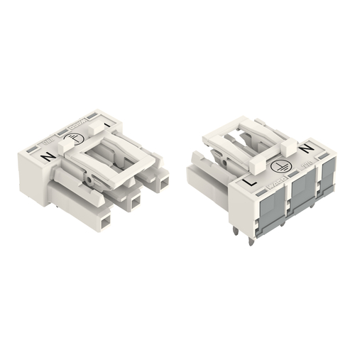 WAGO GmbH & Co. KG Buchse für Leiterplatten abgew.,3-polig,weiß 770-823/011-000