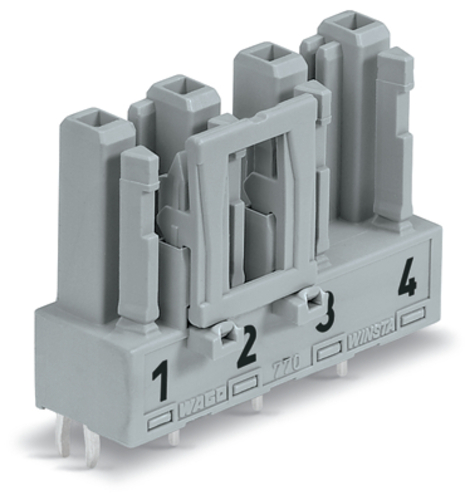 WAGO GmbH & Co. KG Buchse für Leiterplatten gerade,4-polig,grau 770-844