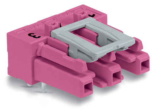 WAGO GmbH & Co. KG Buchse für Leiterplatten abgew.,3-polig,pink 770-883/011-000