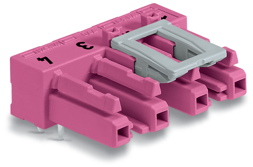 WAGO GmbH & Co. KG Buchse für Leiterplatten abgew.,4-polig,pink 770-884/011-000