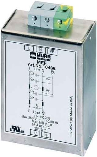 Murrelektronik Netzentstörfilter I:2A U:250AC/300DC MEF 1/2 SY 2A T