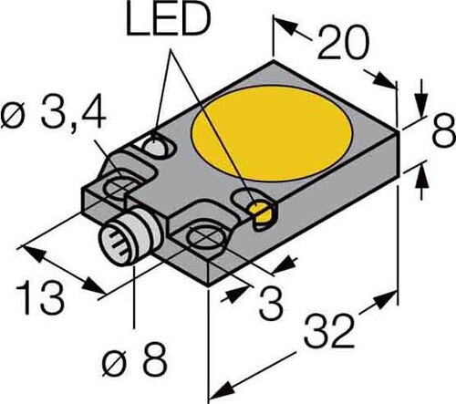 Turck Sensor induktiv Bi5Q-08-AP6X2-V1131