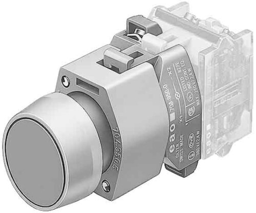 Eao Leuchtdrucktasten-Vorsatz Druckhaube sw/ge 704.029.4
