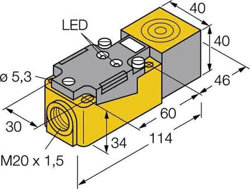 Turck Näherungsschalter Bi15-CP40-FDZ30X2