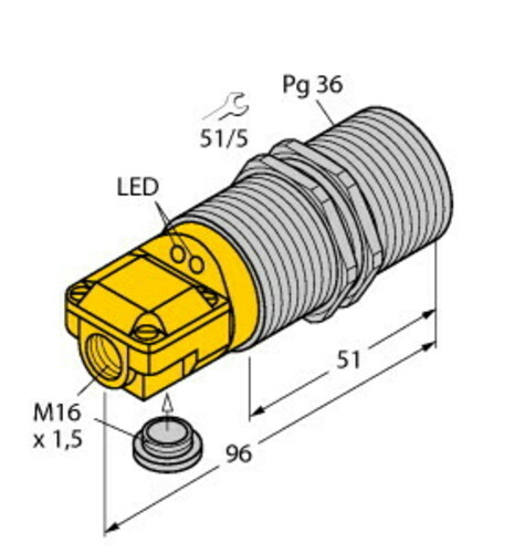 Turck Sensor induktiv BI25-G47SR-FZ3X2