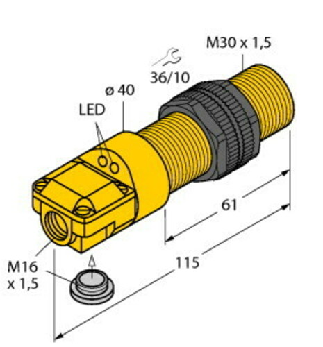 Turck Sensor induktiv NI15-P30SR-VP4X2