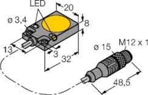 Turck Sensor induktiv BI5U-Q08 #1608924