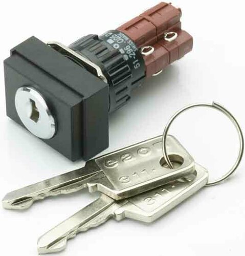 Eao Schlüsselschalter 2-St.,R,SP,1Ö+1S,L/S 51-155.022D