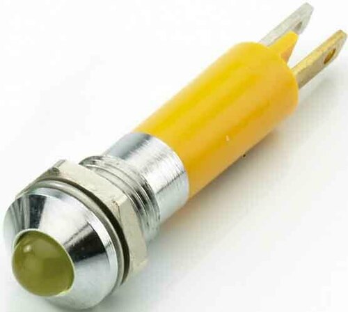 Eao LED-Leuchtmelder gelb 24VDC verchromt 17-040352