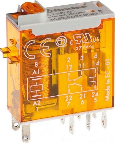 Finder Miniatur-Relais 2W,8A,24VAC 46.52.8.024.0054