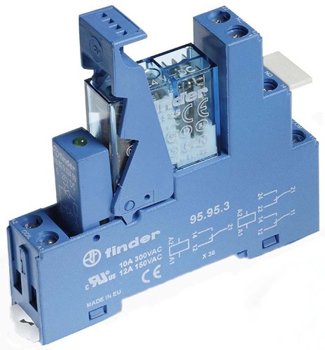 Finder Koppelrelais 2 Wechsler 24V DC 49.52.9.024.5052