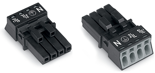 WAGO GmbH & Co. KG Buchse 4-polig Kod. A,schwarz 890-204