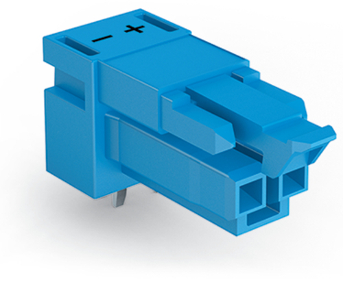 WAGO GmbH & Co. KG Buchse für Leiterplatten abgew.,2-polig,blau 890-3102/011-000
