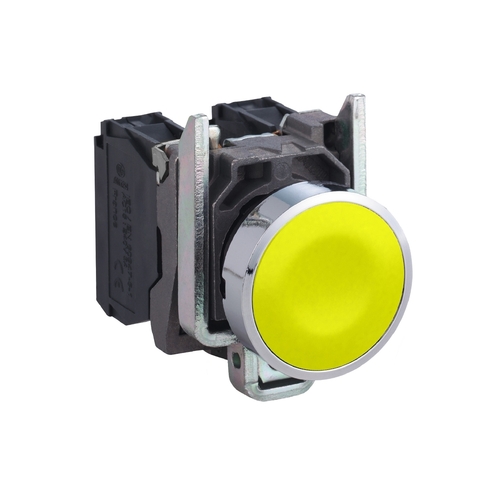 Schneider Electric Drucktaster flach, ge, 1S XB4BA51