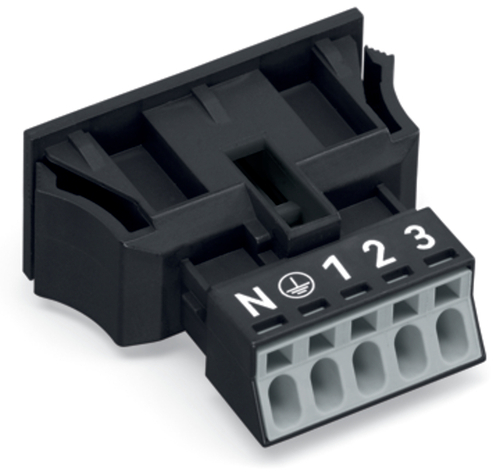 WAGO GmbH & Co. KG Snap-In-Buchse 5-polig,schwarz 890-705/006-000 WAGO GmbH & Co. KG Snap-In-Buchse 5-polig,schwarz 890-705/006-000