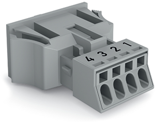 WAGO GmbH & Co. KG Snap-In-Stecker 4-polig,Kod. B,grau 890-754