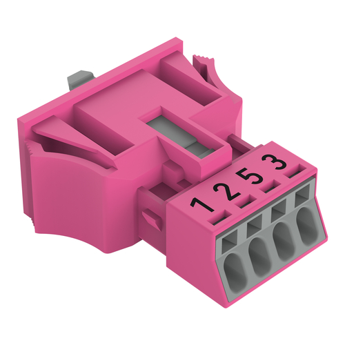 WAGO GmbH & Co. KG Snap-In-Buchse 4-polig,Kod. B,pink 890-784/081-000 WAGO GmbH & Co. KG Snap-In-Buchse 4-polig,Kod. B,pink 890-784/081-000