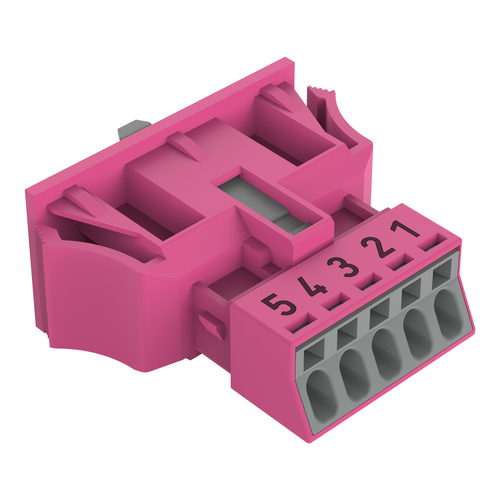 WAGO GmbH & Co. KG Snap-In-Stecker 5-polig,Kod. B,pink 890-795 WAGO GmbH & Co. KG Snap-In-Stecker 5-polig,Kod. B,pink 890-795