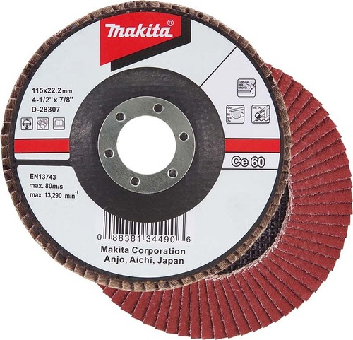 Makita Fächerschleifscheibe 115mm, 80F D-28472 Makita Fächerschleifscheibe 115mm, 80F D-28472