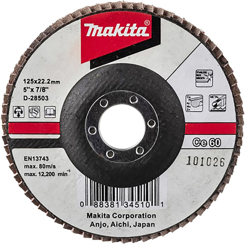 Makita Fächerschleifscheibe 125mm, 60F D-28503 Makita Fächerschleifscheibe 125mm, 60F D-28503