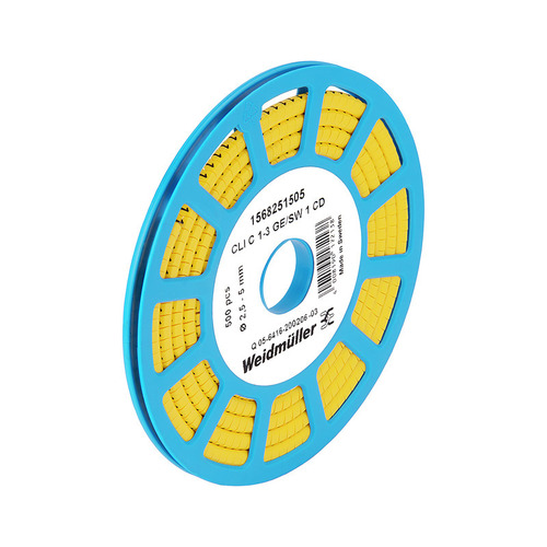 Weidmüller Leitermarkierer 6x4,2mm,weich,gelb CLI C1-6 GE/SW 47 CD Weidmüller Leitermarkierer 6x4,2mm,weich,gelb CLI C1-6 GE/SW 47 CD