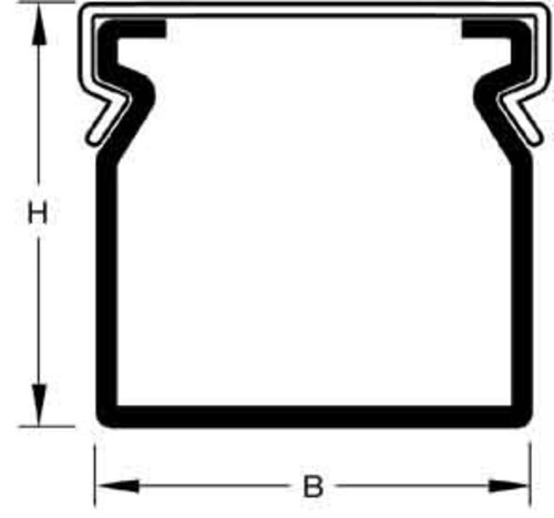 Tehalit Verdrahtungskanal ohne Bodenstanz BA6 60040O gr
