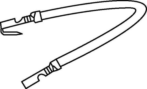 Tehalit Erdungsleitung L=300mm Steckhülse L 4182 gn/ge