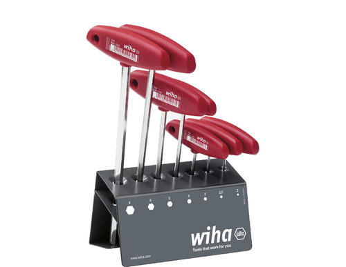 Wiha Schraubendrehersatz Sechskant m. Quergr. 334 VK-Ständer 7tlg