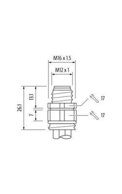 Murrelektronik Steckverbinder M12St.FlanschAkodVWM 7000-13501-9710100