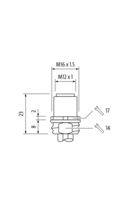 Murrelektronik Steckverbinder M12Bu.FlanschAkodVWM 7000-13561-9020020