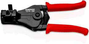 Knipex-Werk Abisolierzange mit Griffhülle 180mm 12 21 180