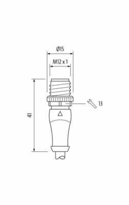 Murrelektronik Steckverbinder M12 St0°/M8Bu90°Akod 7000-40641-6300300