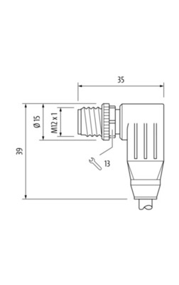 Murrelektronik Steckverbinder M12St90°M12St90°Dkod 7000-44561-7930100