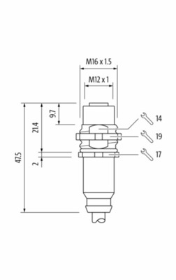 Murrelektronik Steckverbinder M12BuFlans.DkHWMRJ45 7000-44851-7940100