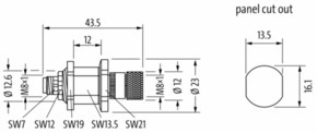 Murrelektronik Steckverbinder M8 Schrankdurchführ. 7000-88111-0000000