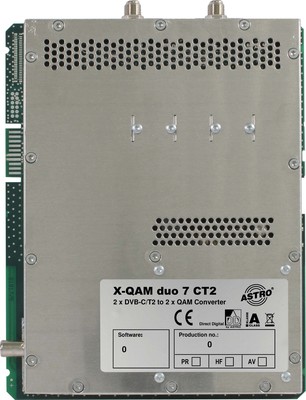 Astro Strobel Signalumsetzer 2-f.DVBC/T2 in 2x1QAM-Ausgang X-QAM duo 7 CT2